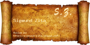 Sigmund Zita névjegykártya